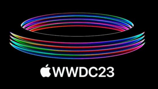 Logo coloré de l'événement Apple WWDC23