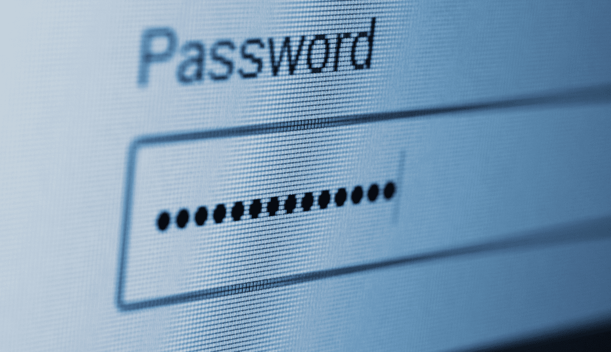 Champ de saisie de mot de passe avec des points