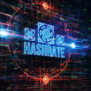 Illustration numérique du concept de hashrate avec ventilateurs et chiffres