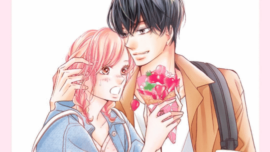 Illustration d'un couple animé avec un bouquet de sucreries