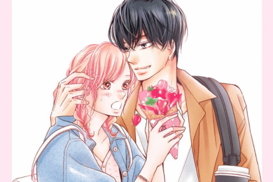 Illustration d'un couple animé avec un bouquet de sucreries
