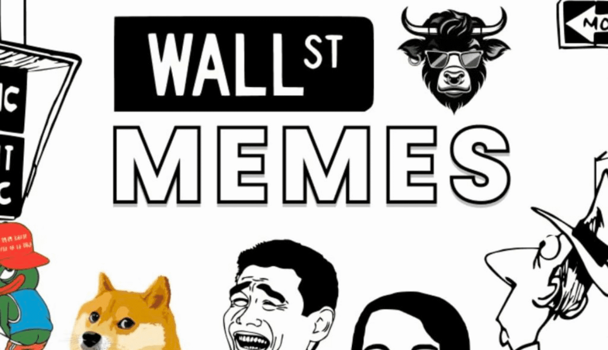 Illustration de mèmes populaires liés à Wall Street