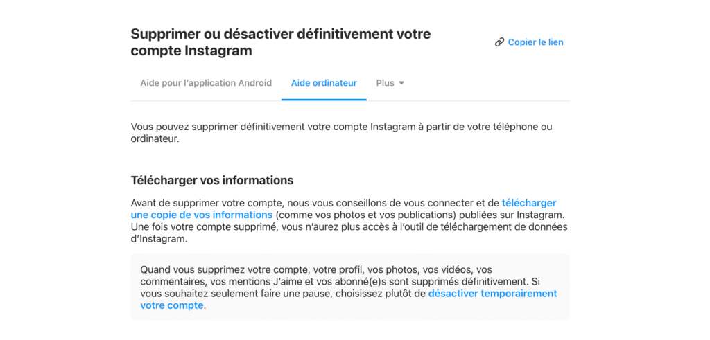 Comment supprimer définitivement son compte Instagram : le guide étape par étape 10 Supprimer un compte Instagram