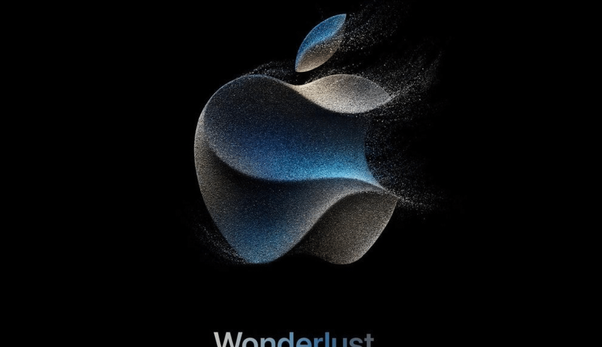 Logo abstrait en décomposition avec texte Wonderlust