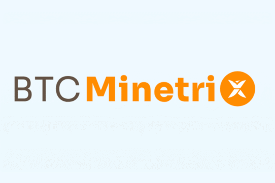 Logo de BTC Minetrix sur fond clair
