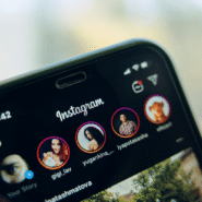 Écran de smartphone affichant l'application Instagram