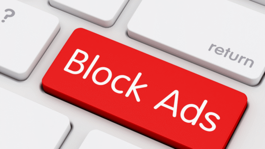 Touche rouge de clavier indiquant Block Ads