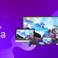 Service de jeu Luna affiché sur divers appareils