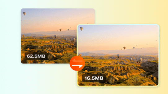 Comparaison de tailles d'image avec montgolfières en Cappadoce