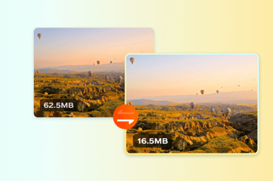 Comparaison de tailles d'image avec montgolfières en Cappadoce