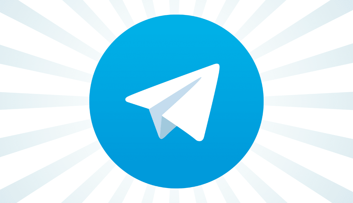 Logo d'une application de messagerie sur fond bleu