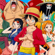 Groupe de personnages d'animation en tenue colorée