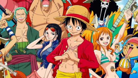 Groupe de personnages d'animation en tenue colorée