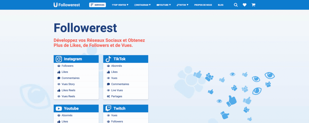 7 sites pour acheter des viewers sur Twitch 6 Followerest