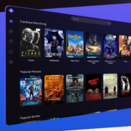 Capture d'écran de Stremio affichant des options de films et séries