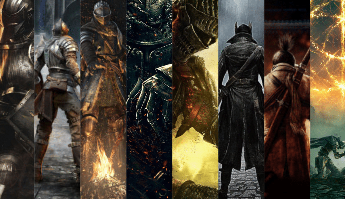 Collage de personnages de jeux vidéo de fantasy et d'aventure