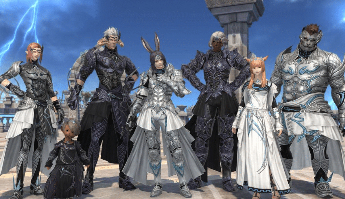 Personnages en armures dans un décor fantastique