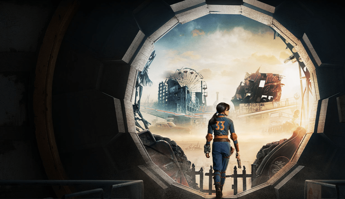 Personnage explorant un paysage post-apocalyptique