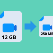 Illustration de compression vidéo de 12 GB à 250 MB