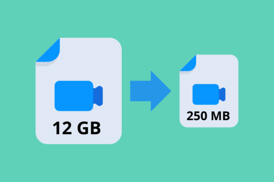 Illustration de compression vidéo de 12 GB à 250 MB