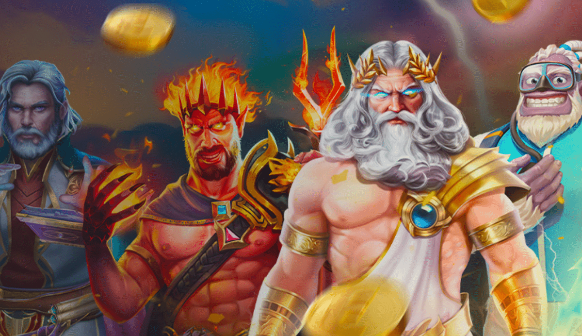 Personnages mythologiques et fantastiques avec des pièces d'or