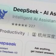 Écran de l'application DeepSeek, assistant intelligent classé numéro 1