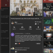 Capture d'écran de l'application NewPipe affichant des vidéos YouTube