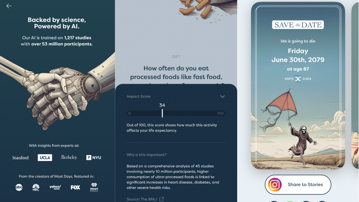 Cette application «Death Clock» m'a fait repenser ma vie