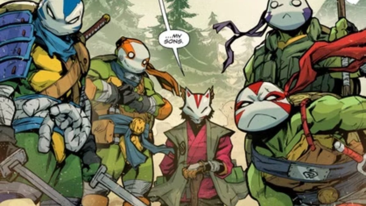 Personnages masqués dans une forêt