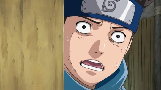 Personnage animé avec un bandeau bleu montrant une expression surprise