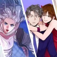 Illustrations colorées de divers personnages de webtoons