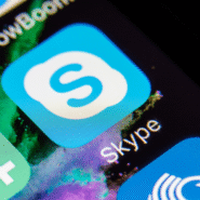 Icône de l'application Skype sur un écran de smartphone