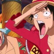 Personnages d'animation criant sur un navire en mer