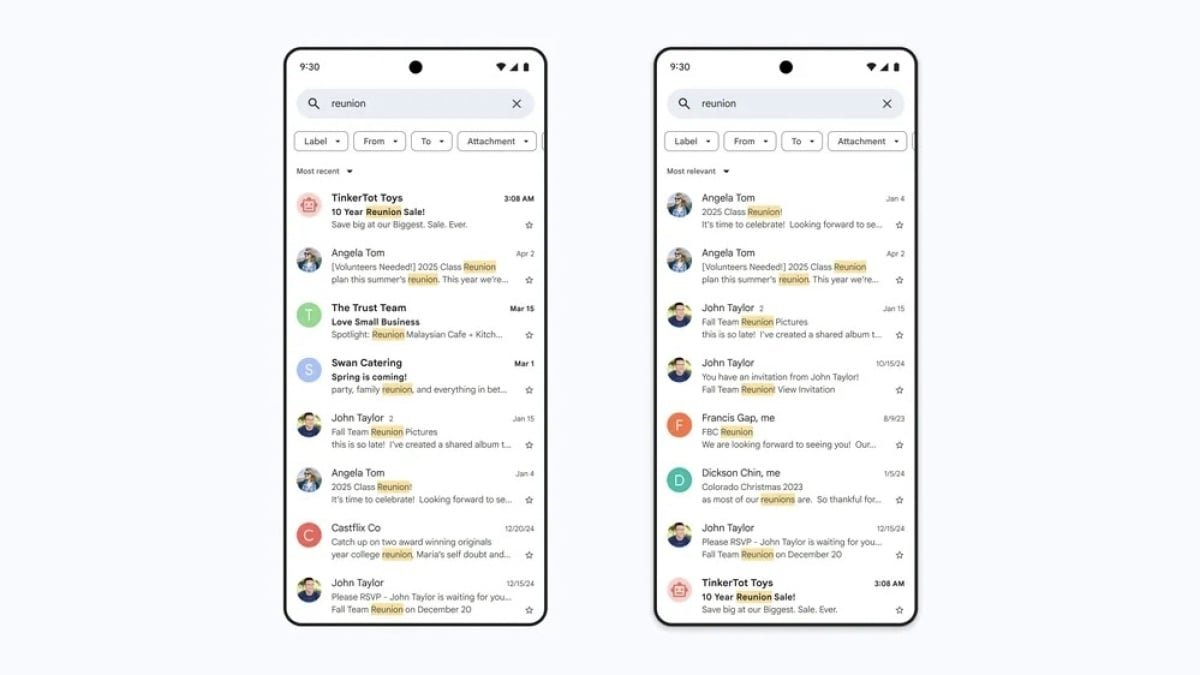 Gmail utilise maintenant l'IA pour trier les résultats «plus pertinents», mais vous pouvez le désactiver