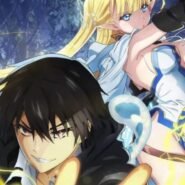 Deux personnages d'animation en tenue de combat dans une forêt magique