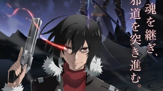 Personnage animé avec une arme et un regard déterminé