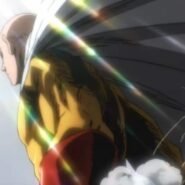 Héros en costume jaune avec cape blanche en mouvement