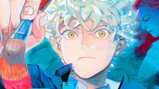 Jeune artiste tenant un pinceau coloré