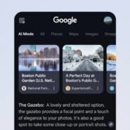 Interface de recherche Google affichant des lieux à Boston