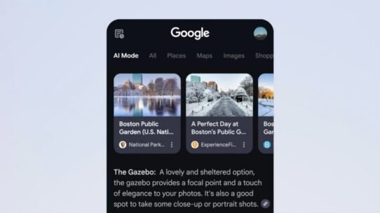 Interface de recherche Google affichant des lieux à Boston