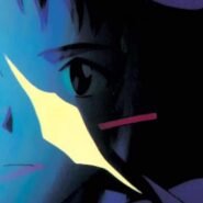 Personnage animé avec effets de lumière et couleurs vives