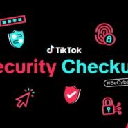 Image de vérification de sécurité TikTok avec des icônes de sécurité