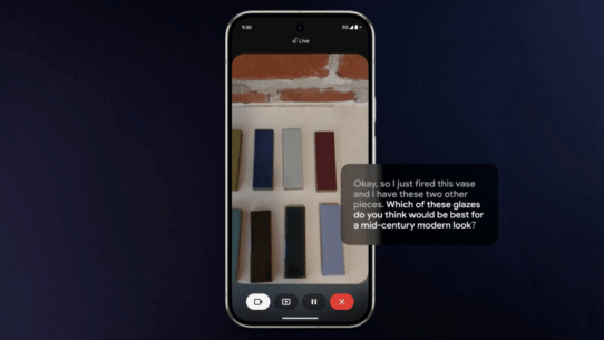 Smartphone affichant des échantillons de glaçures