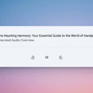 Interface audio avec titre et contrôles de lecture
