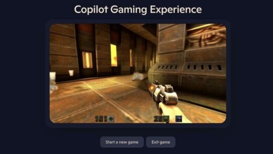 Capture d'écran d'un jeu FPS avec l'interface Copilot