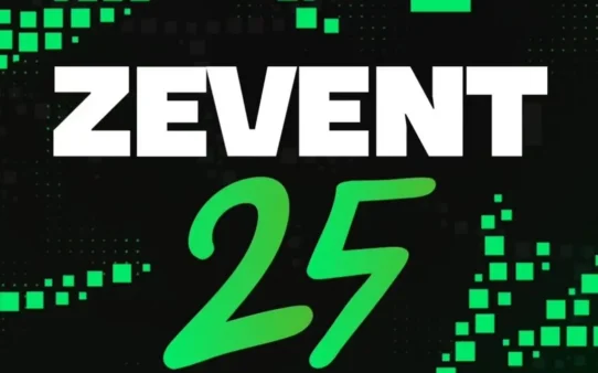 Logo de ZEvent 25 avec design numérique vert et noir