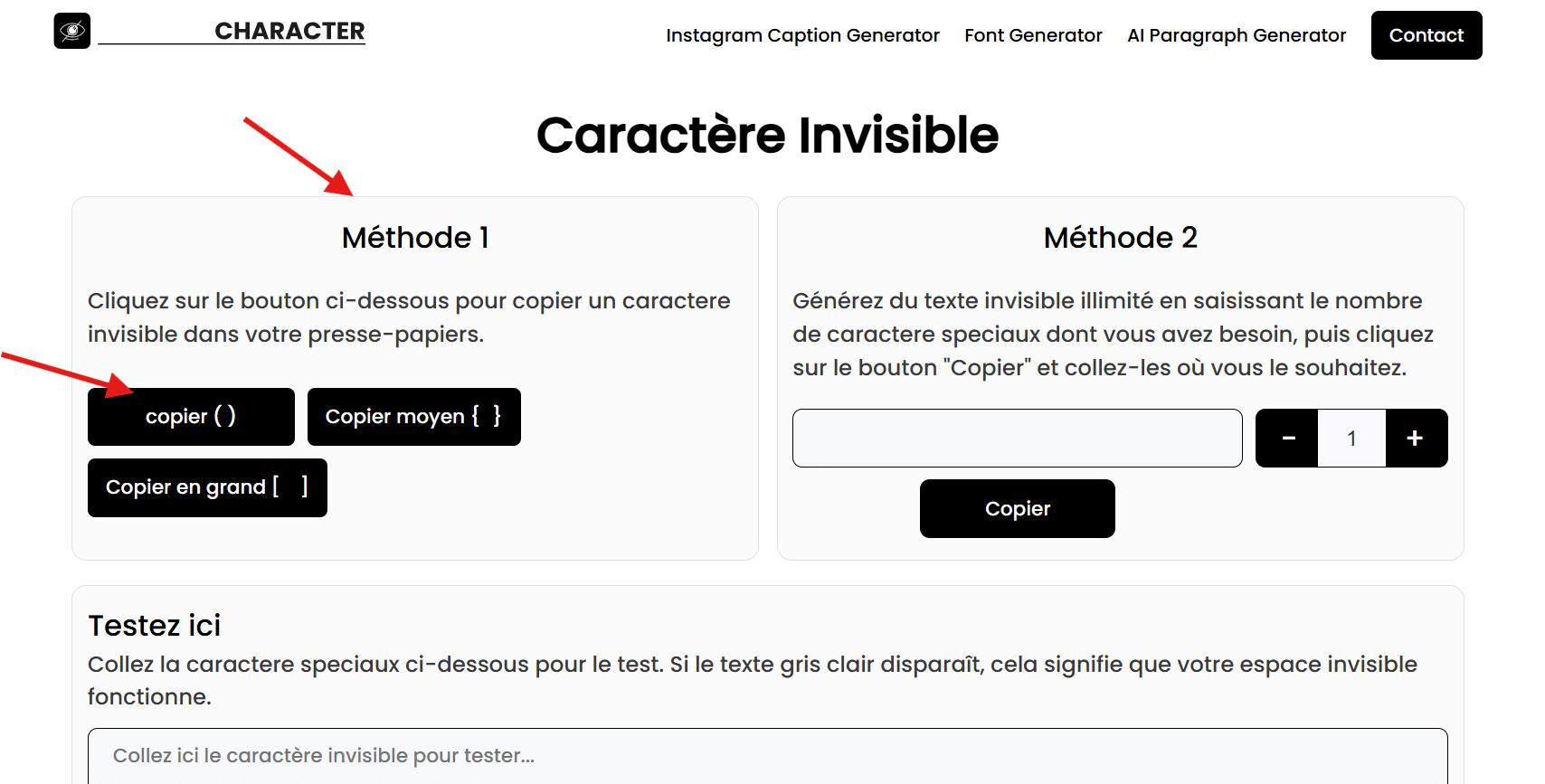 Comment ajouter du texte invisible dans les légendes des réseaux sociaux pour un effet amusant image4