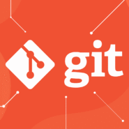 Logo Git sur fond orange