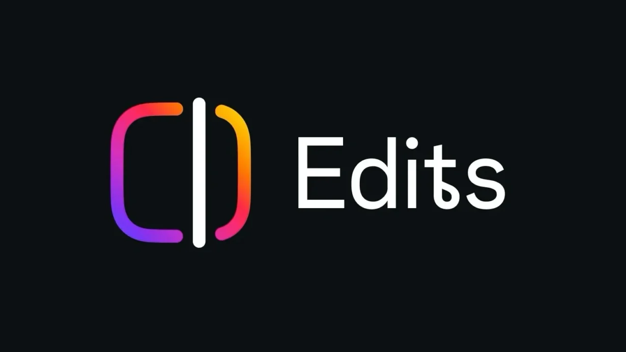 Logo moderne avec texte Edits en dégradé de couleurs