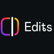 Logo moderne avec texte Edits en dégradé de couleurs